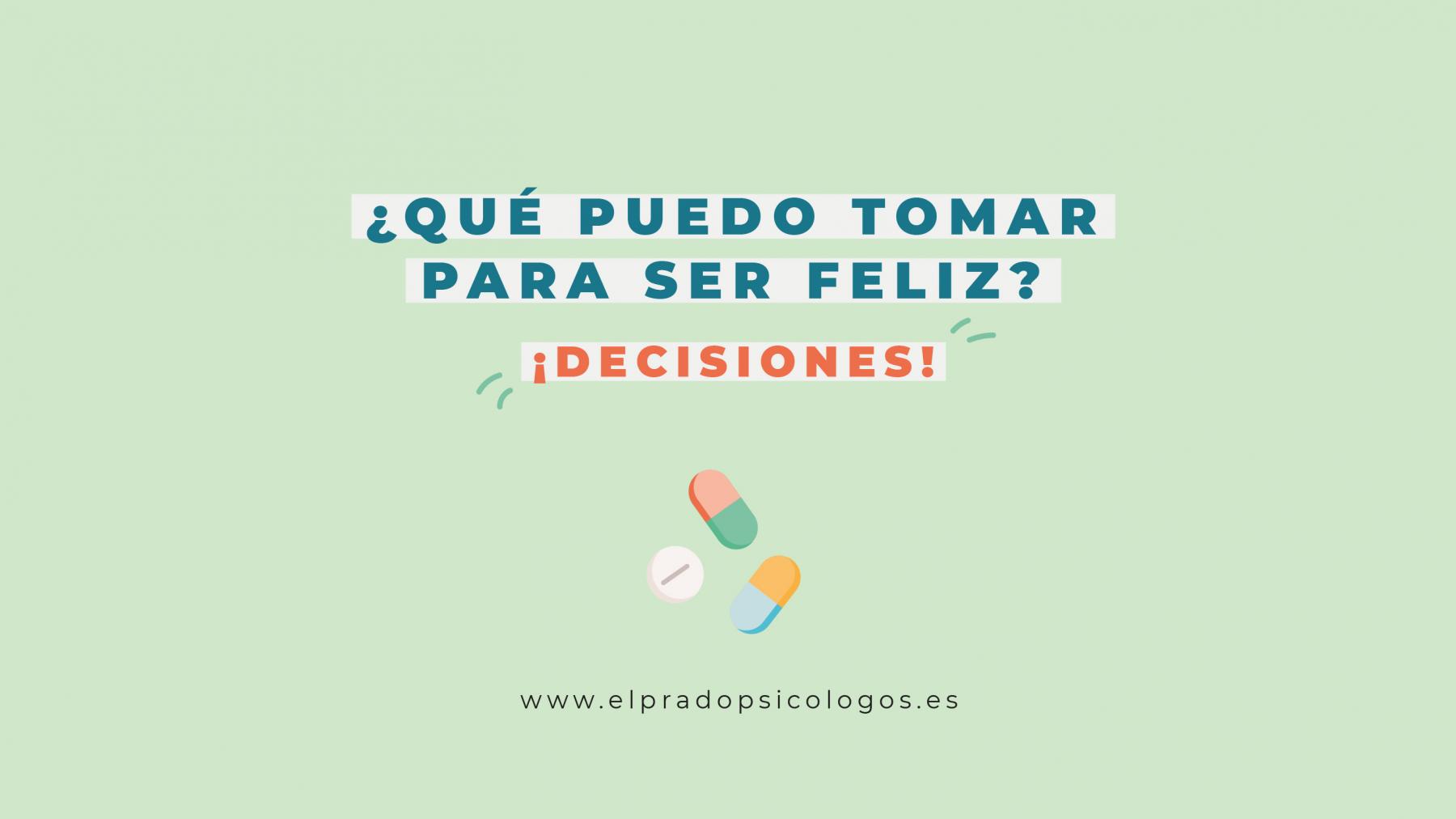 Ilustración sobre como ser feliz tomando decisiones